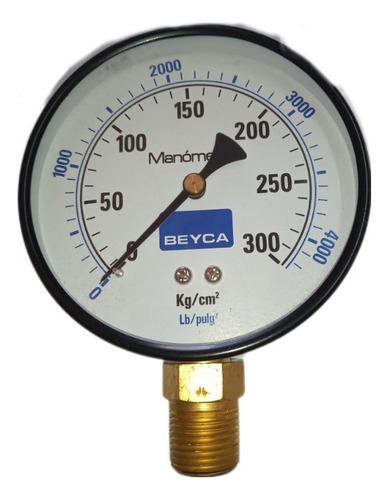 Manometro Beyca Ø 100 Mm. Rosca 1/2 Inferior . 300kg.