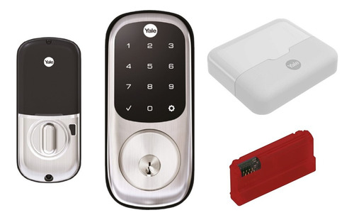Cerrojo Real Living Yrd226 + Kit Hub Yale Connect Níquel