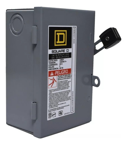 Interruptor De Seguridad 2 Polos 30 A Square D