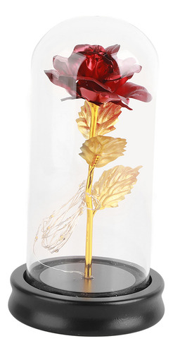Zh Vidrio Led Chapado En Oro 24 Quilates Con Forma Rosa P