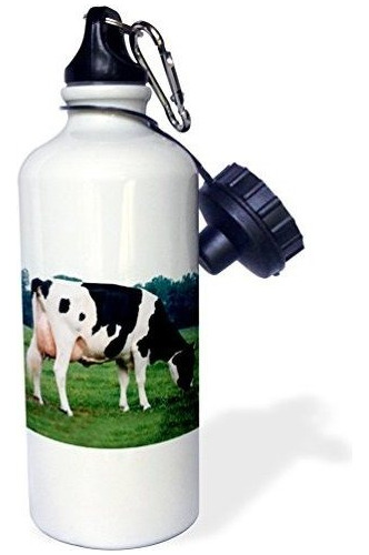 3drose Botella De Agua Para Deportes De Vaca Holstein, 21 Oz