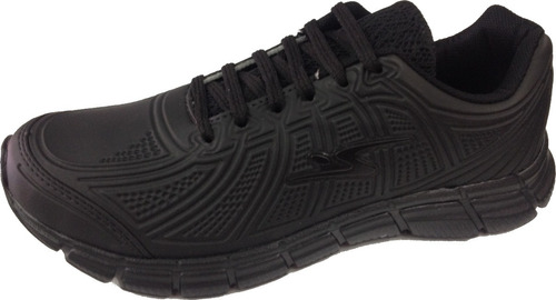 Imagem 4 de 7 de Tênis Adrun Flex Line Casual Caminhada Leve Preto - 8501