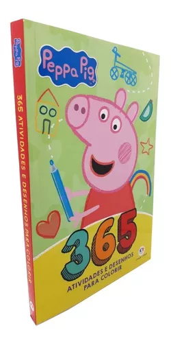 Livro Infantil 365 Desenhos Para Colorir Peppa Pig