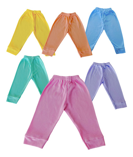 Kit 6 Pantalones Para Bebe Niño Niña Set Algodón Pack