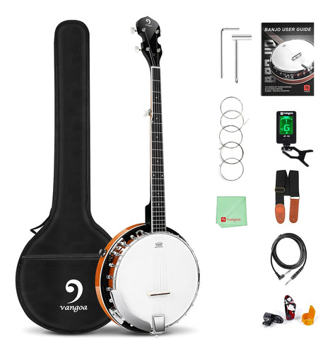 Vangoa Banjo 5 Cuerdas Acústico Eléctrico Tamaño Completo...