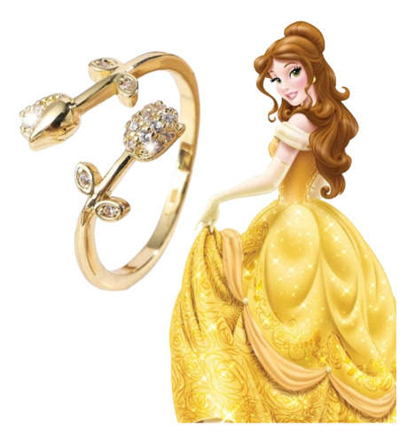 Anillo Bella Y Bestia Disney Princesas 