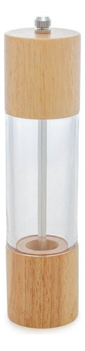 Moedor Temperos De Madeira Dispenser Em Acrílico 21,5x5,5cm