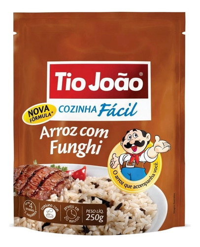 Arroz com funghi cozinha fácil 250g Tio João