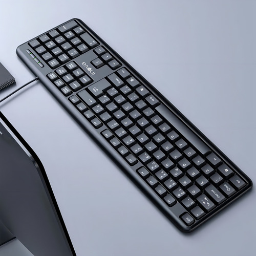 Teclado Com Fio Usb Abnt2 Pc Notebook Macio Silencioso Cor De Teclado Preto Idioma Português Brasil