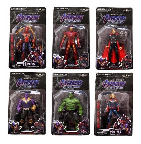 Avengers Muñecos Articulados Ironman Hulk Spiderman Thanos