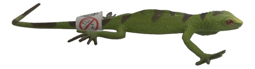 Lagartijas Iguanas Juguete De Goma Dura X 3 Unidades Verde
