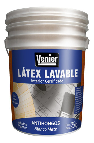 Pintura Latex Interior Certificado Plastica X 25kg Venier - Prestigio