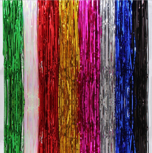 Cortinas Metalizadas Colores Para Fiestas Decoracion - Globo