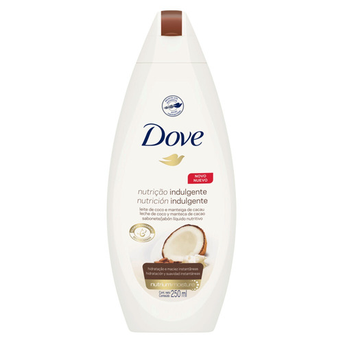 Imagen 1 de 2 de Jabón líquido Dove Nutrición Indulgente Leche de Coco en botella 250 ml