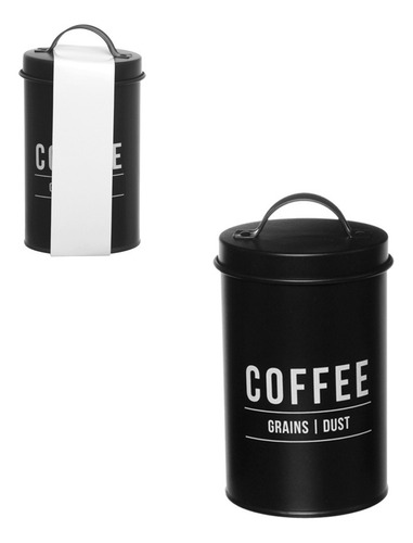 Conjunto 2 Porta Mantimentos Café E Açúcar Com Tampa De Aço