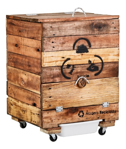 Compostera Madera Tricicla 60 L Patio/balcón Redcompostaje