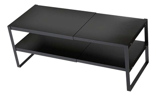 Suporte De De Computador, Prateleira 2 Camadas Pretas