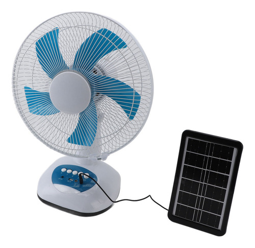 Ventilador Solar Oscilante De Pie De 15 W, Escritorio Portát