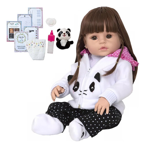 Boneca Bebe Reborn Pandinha