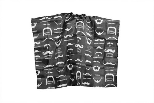 Capa estampada para bigodes Barber Ari Model, cor preta