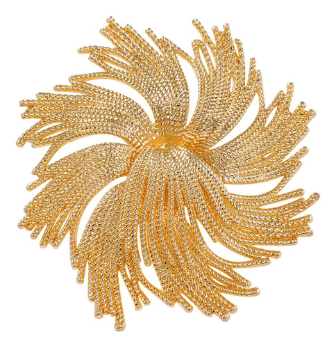 2 Exquisito Broche Floral Con Acabado Dorado Para 2 Piezas