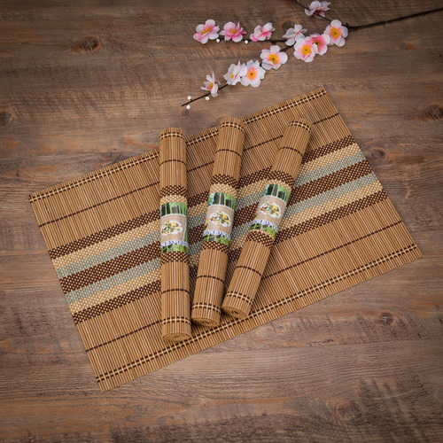 4 Alfombrilla Bambu Para Mesa Cocina Comedor 18.0 X