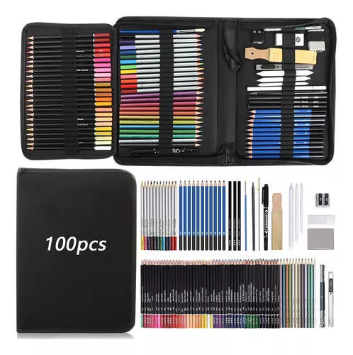 Set de Lápices Para Dibujo Profesional Kit Completo Con Bloc de Dibujo –  Ajolote Art