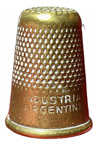 Antiguo Dedal Dorado Industria Argentina
