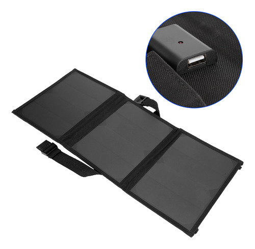 Banco De Energía Móvil Usb Plegable Con Panel Solar Portátil