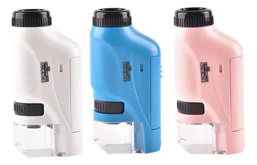 Microscopio Óptico Portátil Para Niños, Embalaje Blanco