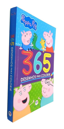 Imagem 2 de 3 de Livro Infantil 365 Desenhos Para Colorir - Peppa Pig