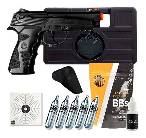 Combo C12 Airsoft 6mm + 1000un Bb's + 50 Alvos + Acessórios
