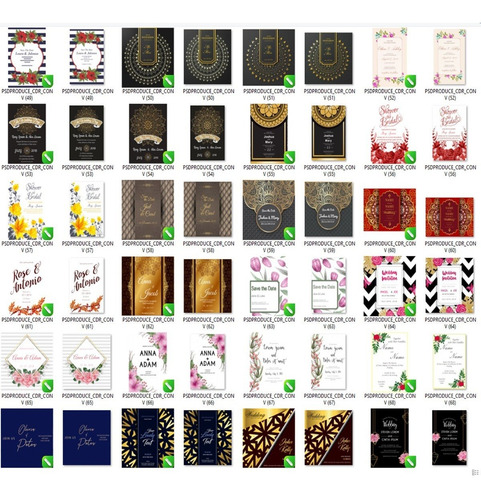 Pack 500 Vetores Convite De Casamento + 58 Artes De Novinhos