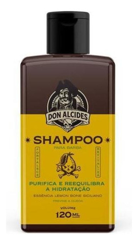 Óleo para barba Don Alcides Kit 3X Shampoo Para Barba 120Ml - Lemon Bone - Don Alcides de 120mL