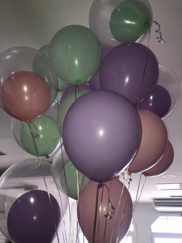 Globo Con Helio Colores Pasteles !! Los Mas Grandes !!