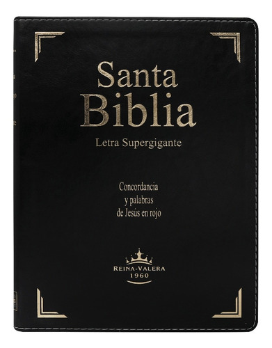 Biblia Rvr096clsgipjrti Negra Supergigante