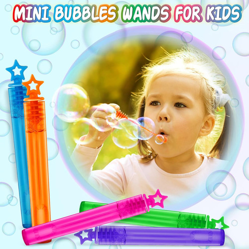 200 Mini Varitas De Burbujas En 10 Colores, Recuerdos De Fie