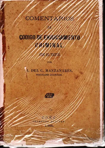 comprar Comentarios Al Codigo De Enjuiciamiento Criminal 1906