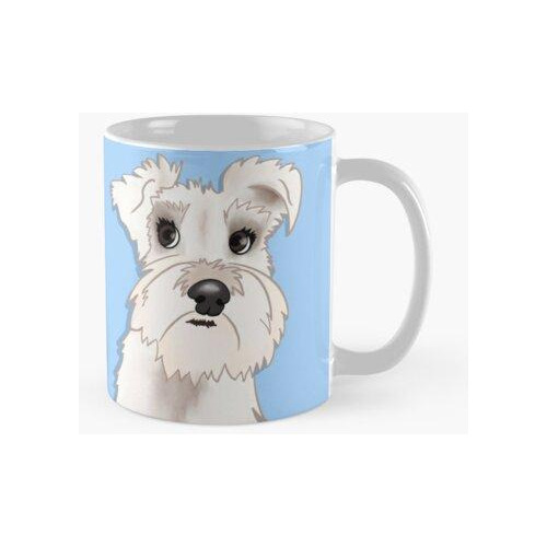 Taza Belle El Perro Schnauzer Miniatura Blanco Calidad Premi