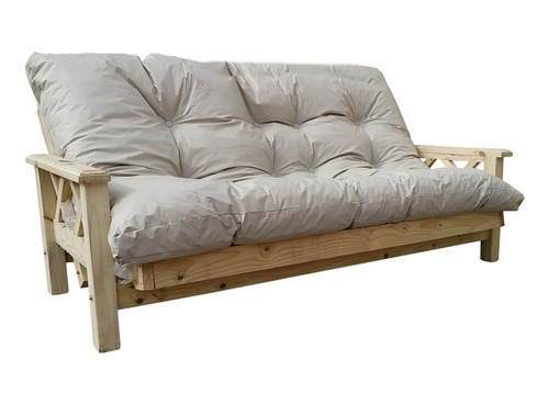 Super Futon Macizo 3 Cpos.colchon Cuerina!!oferta Imbatible!