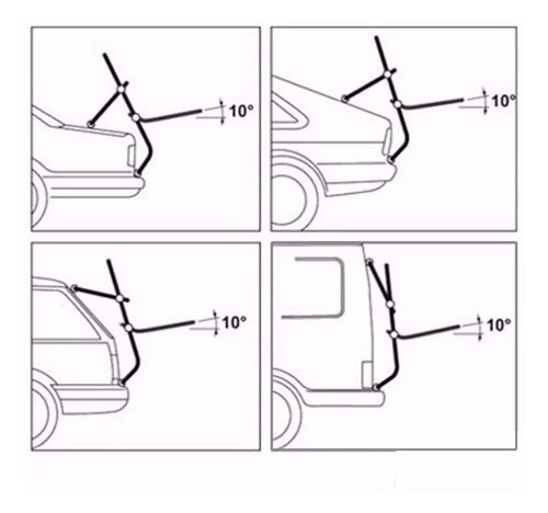 Imagen 5 de 8 de Porta Bicicleta De Baul Universal 2 Bicicletas Reforzado