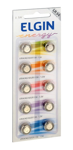Imagem 2 de 4 de 50 Bateria Botão Lr1130 Lr54 Ag10 Elgin Relogio Luz Led Pneu