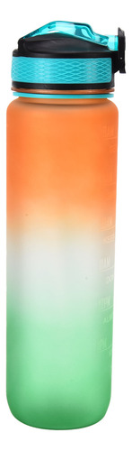 Botella De Agua Portátil Naranja Mate De 1000 Ml Para Deport