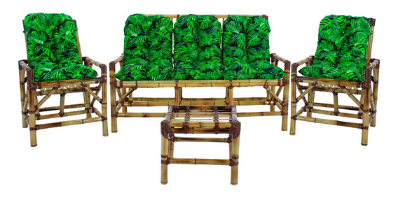 Jogo Cadeira Bambu Natal Rn Casa Moveis Decoracao Conjunto | MercadoLivre 📦