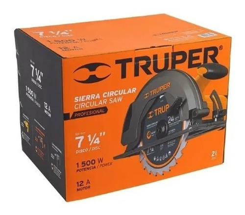 Sierra Circular 71/4  1500w Sici-7-1/4a3-ch Truper