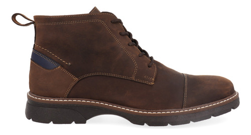 Zapato Casual Vazza Color Café Ajuste Agujetas Para Hombre