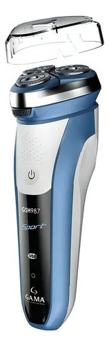 Barbeador Gsh987 Sport Usb Range adequado para chuveiro sem fio, cor branca com azul e preto