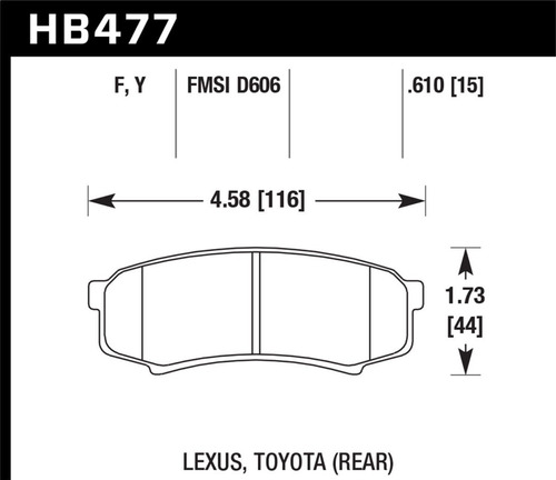 Pastilla De Freno Tras Hawk 4runner20/fj/prado 20/aut 93-99
