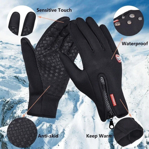 Guante Térmico De Moto Con Pantalla Táctil Resistente A La