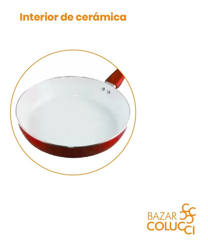 Sartén Cerámica Panquequera Antiadherente Mango Silicona 22